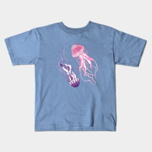 Pink and Purple Jellyfish Kids T-Shirt